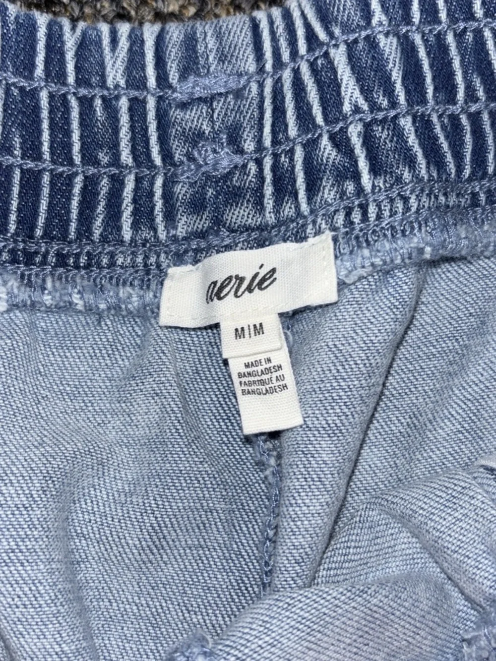 aerie Denim Elastic Waist Shorts